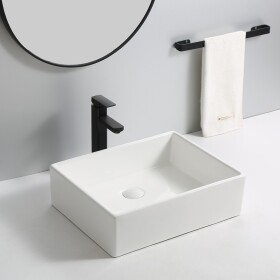 Erga Elsa, umyvadlo na desku 500x395x140 mm, bílá lesklá, ERG-V03-9506-WH
