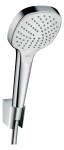 HANSGROHE - Croma Select E Set sprchové hlavice, držáku a hadice, 3 proudy, EcoSmart, bílá/chrom 28093400
