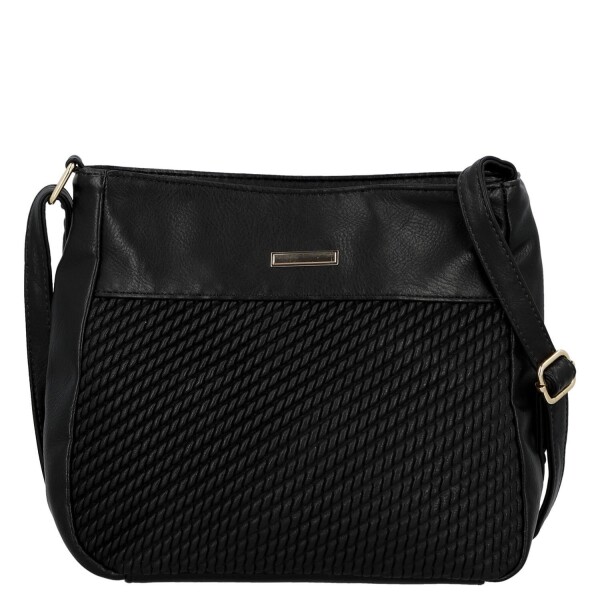Trendy dámská koženková crossbody kabelka Pita, černá