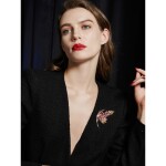 Exkluzivní brož Swarovski Elements Josepha - motýl, Zlatá