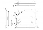 OLSEN SPA - Asymetrická čtvrtkruhová sprchová vanička VENETS - Rozměr A - 120 cm, Rozměr B - 90 cm, Způsob provedení - Pravá VANKASCTVR9012R