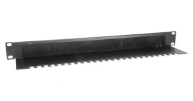 Equip / Kartáčový průchozí panel 19" černá / 1U / RAL 9005 (327413)