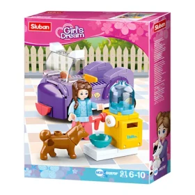 Sluban Girls Dream M38-B0970F Autíčko s krmítkem pro pejsky