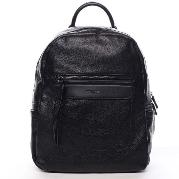 Praktický větší koženkový dámský batoh Olivia černá
