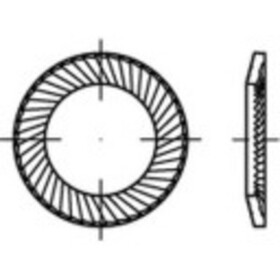Pojistné podložky 14 mm 22 mm pružinová ocel pozinkované 100 ks Alstertaler Schrauben & Präzisionsteile 159371