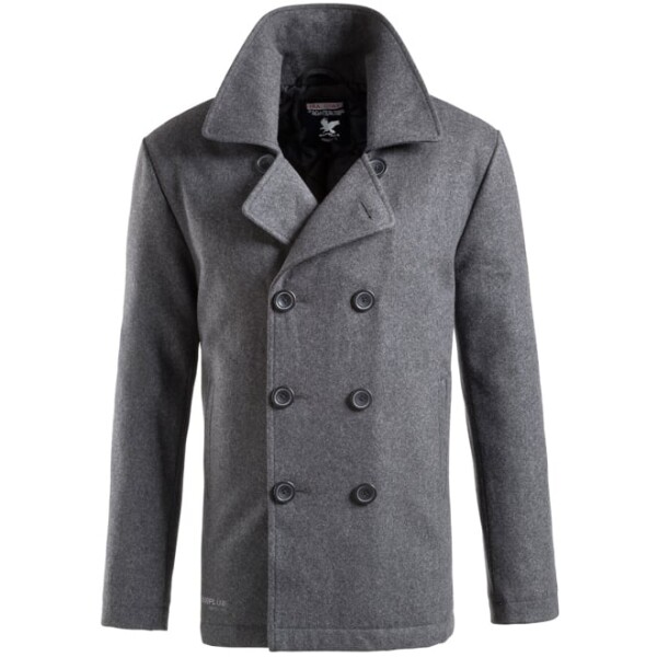 Brandit Kabát Pea Coat antracitový XXL