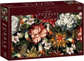 INTERDRUK Puzzle Secret Garden: Ptáci mezi květinami