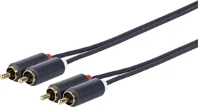 VivoLink 2 x RCA - 2 x RCA M-M 10m / vysoce flexibilní / 24AWG / dvojité stínění / zlacené konektory (PRORCARCA10)