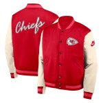 Nike Pánská bunda Kansas City Chiefs NFL Rewind Legacy Bomber Cream Velikost: 2XL