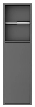 SAPHO - DENBO zapuštěný držák toaletního papíru do obkladu, 600x170 nerez, gun metal 1301-60B