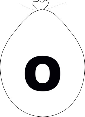 Balónek písmeno O bílé balonky.cz Balónek písmeno O bílé balonky.cz