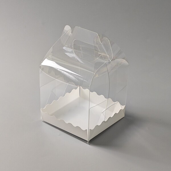 Cake star plastový box na Bento dort s úchytem 14x14x18cm