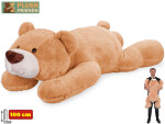 Plyšový medvěd Plush Friends ležící 100 cm - světle hnědý