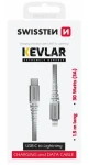 SWISSTEN ARAMID REINFORCED datový kabel USB-C - Lightning 1.5m bílá (71541013)