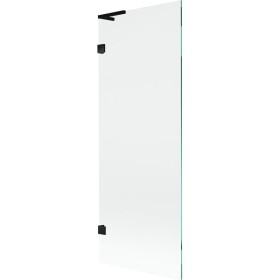 MEXEN/S - Lunar L vanová zástěna FIX 70 x 150, transparent, černá 897L-070-000-70-00