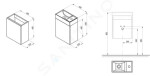 RAVAK - Veda 400 Skříňka pod umývátko, 400x220x500 mm, bílá X000001386