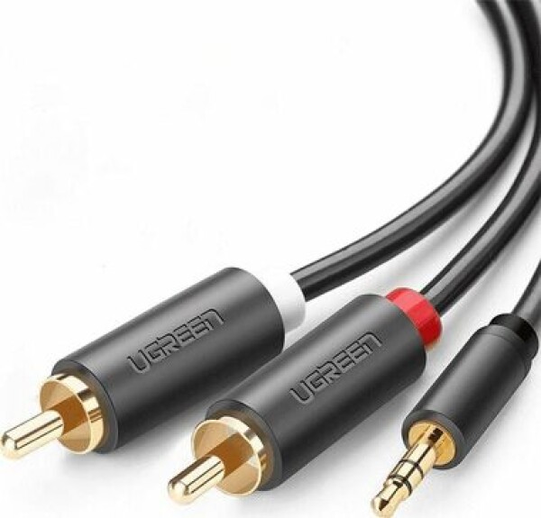 UGREEN AV102 Kabel 2x RCA (M) - jack 3.5 mm (M) 1.5m černá (6957303815111)