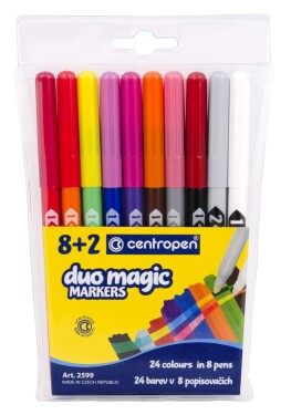 Centropen 2599 Duo Magic MARKERS sada 8+2 kouzelné popisovače