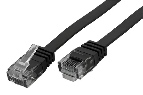 OEM UTP Cat6 plochý černá / Patch kabel / 3m (21.99.0963)