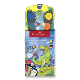 Vodové barvy Faber-Castell Connector Dinosaurus 13 ks
