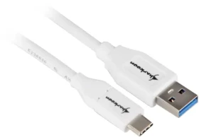 Sharkoon USB 3.2 Gen 2 A-C bílá / Kabel / USB-A - USB-C / 10 Gbit/s / 0,5 m (4044951021154)