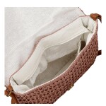 Dámská pletená crossbody kabelka Olive Boho, růžová
