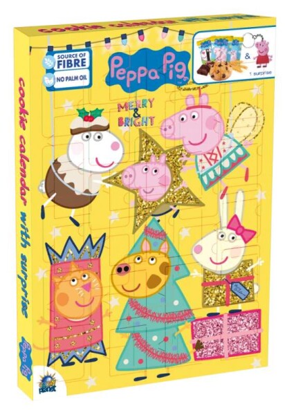Adventní kalendář Peppa Pig se sušenkami 132g