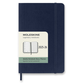 18měsíční diář Moleskine 2025-26 - měkké desky, S, týdenní - modrý