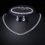 Luxusní souprava šperků Swarovski Elements Mauricia, Stříbrná 17 cm 44 cm