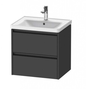 DURAVIT - Ketho.2 Umyvadlová skříňka 55x58x46 cm, 2 zásuvky, grafit mat K25281049490000