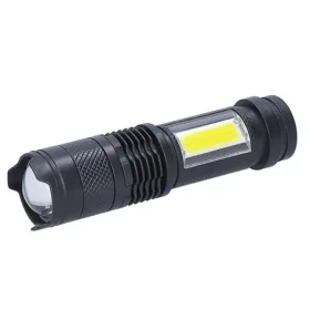 Solight WN49 LED kapesní svítilna se zoomem černá / nabíjecí / 100lm+70lm / Li-Ion (8592718036331)