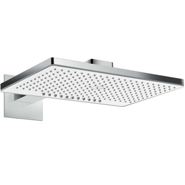 HANSGROHE - Rainmaker Select Hlavová sprcha 460, 2 proudy, EcoSmart 9 l/min, sprchové rameno 46 cm, bílá/chrom 24015400