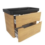 Koupelnová skříňka s umyvadlem SAT Fusion 77,5x53x45 cm dub medový mat SATFUSION280DMBKM SATFUSION280DMBKM