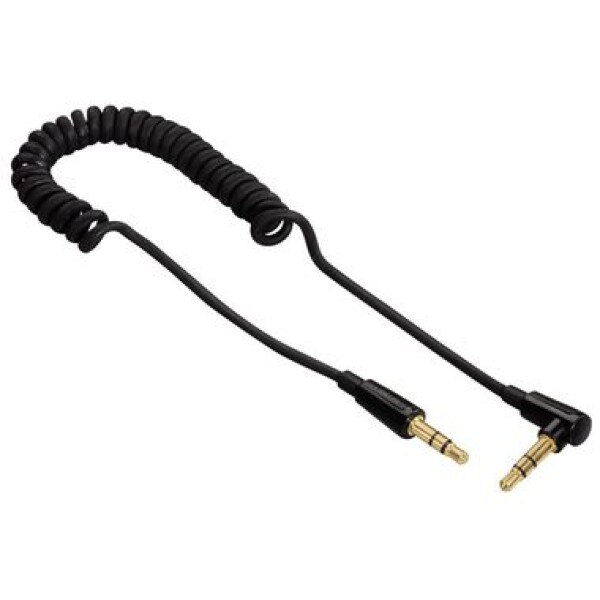 Hama audio kabel jack - jack 90 st. 0.75 m / spirálový (122325-H)