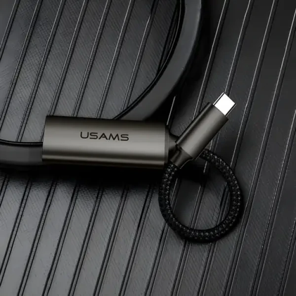 USAMS U22 SJ282 černá / Adaptér / USB-C - HDMI / 4K / 0,15 m (SJ282HD01)