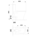 INVENA - NEXIL WC kombi, VORTEX, zadní odpad, slim sedátko softclose CE-82-O01-J