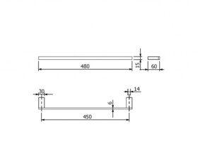 KLUDI - Vela C Držák ručníku, délka 48 cm, kartáčované zlato 31980N0