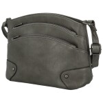 Stylová dámská koženková crossbody kabelka Giada, šedá