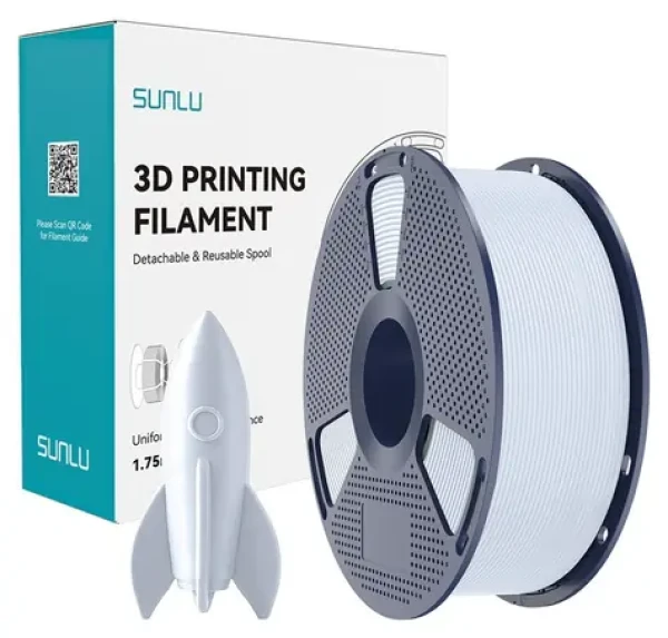 Sunlu PLA High-Speed bílá / Tisková struna / 1 kg / Pro FDM tiskárny (PLA H-S W)
