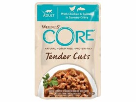Wellness Core Cat Tender kuře a losos v omáčce Kapsička 85g (076344116608)
