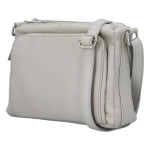 Stylová dámská kožená crossbody Robertina, šedá