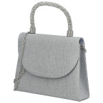 Módní dámská plesová kabelka Michelle Moon Melita, stříbrná