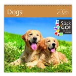 Nástěnný poznámkový kalendář 2026 Helma - Dogs