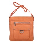 Stylová dámská koženková crossbody Fela, oranžová