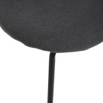 Židle jídelní, šedá látka, nohy černý kov