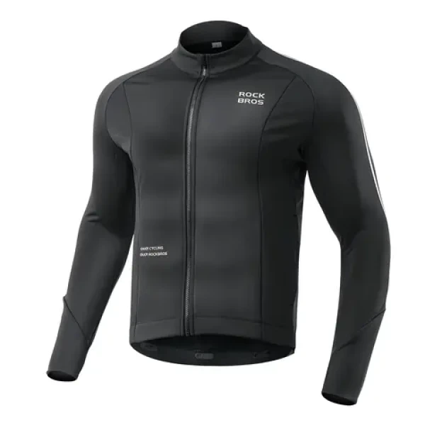 Rockbros Podzimní/zimní cyklistická bunda černá, velikost L / Cyklistická bunda / Dlouhý rukáv