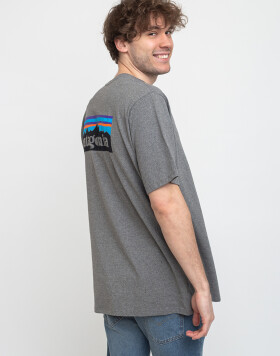 Tričko Patagonia M's P-6 Logo Responsibili-Tee® Gravel Heather