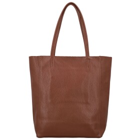 Trendy dámská kožená kabelka na rameno Sascha, hnědá