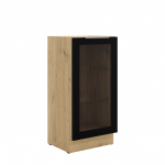 Spodní vitrína 40 DW 1F BB Barva korpusu: Dub artisan, Barva dvířek: Černá