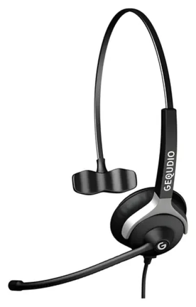 GEQUDIO Headset 1-Ohr černá / Headset / Mikrofon / 2.5 mm Jack / Kabelový (WA9005)